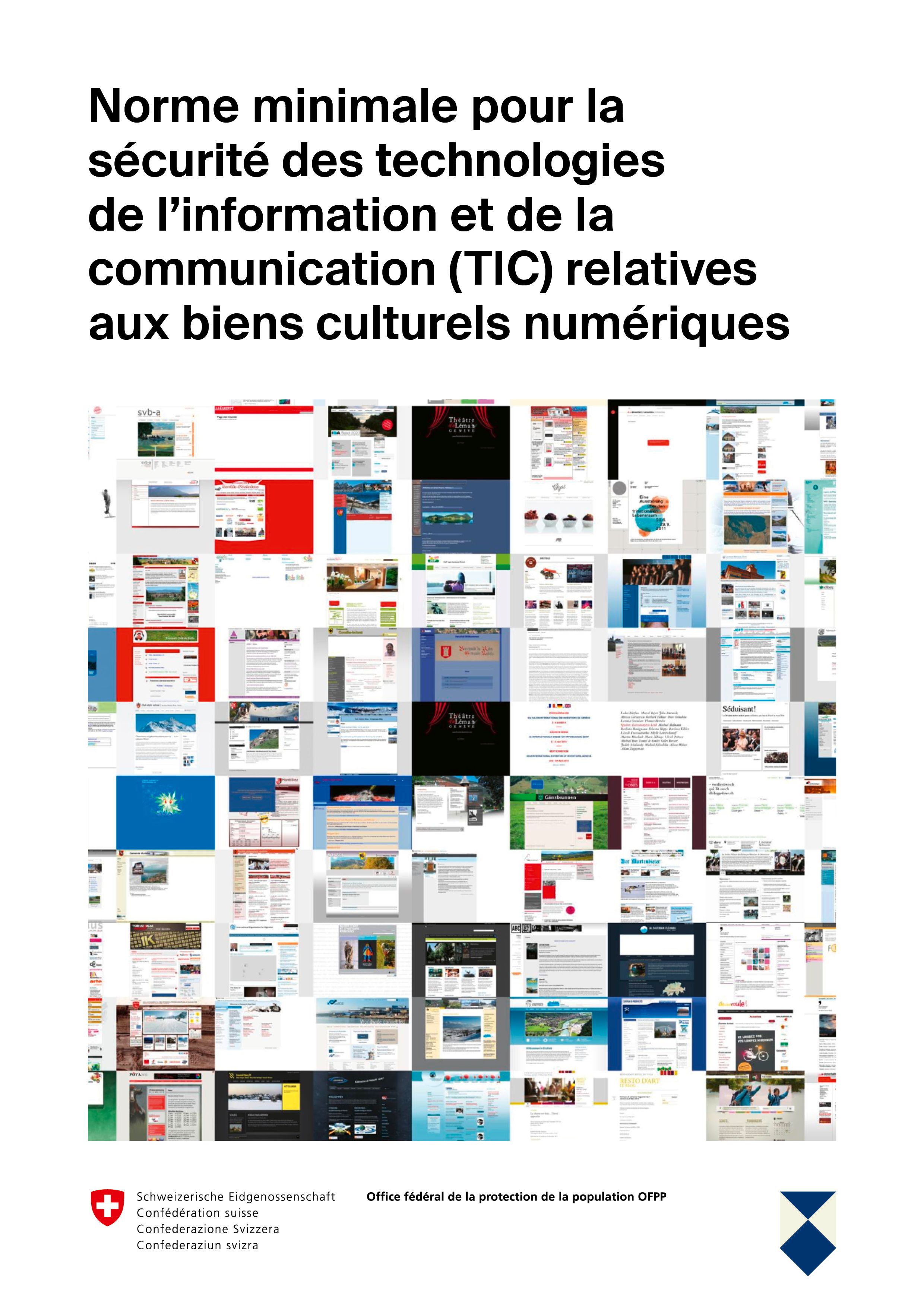 Norme minimale pour la sécurité des technologies de l’information et de la communication (TIC) relatives aux biens culturels numériques